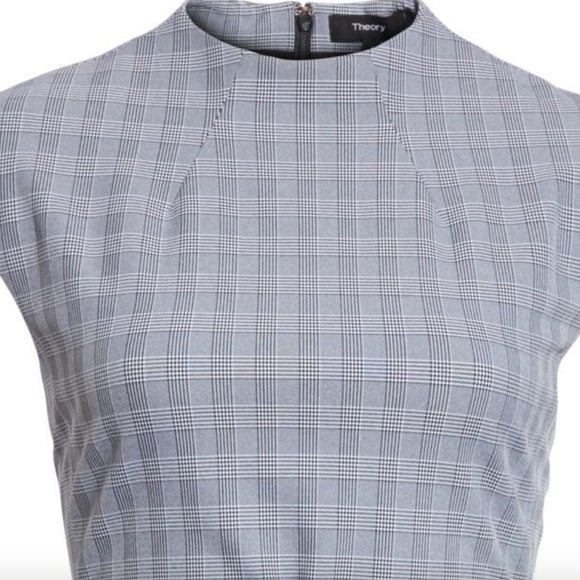 Theory McClair Plaid Mod Belted Sheath Dress - Picture 4 of 6